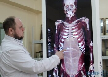 В РязГМУ представили интерактивный анатомический стол. Видео